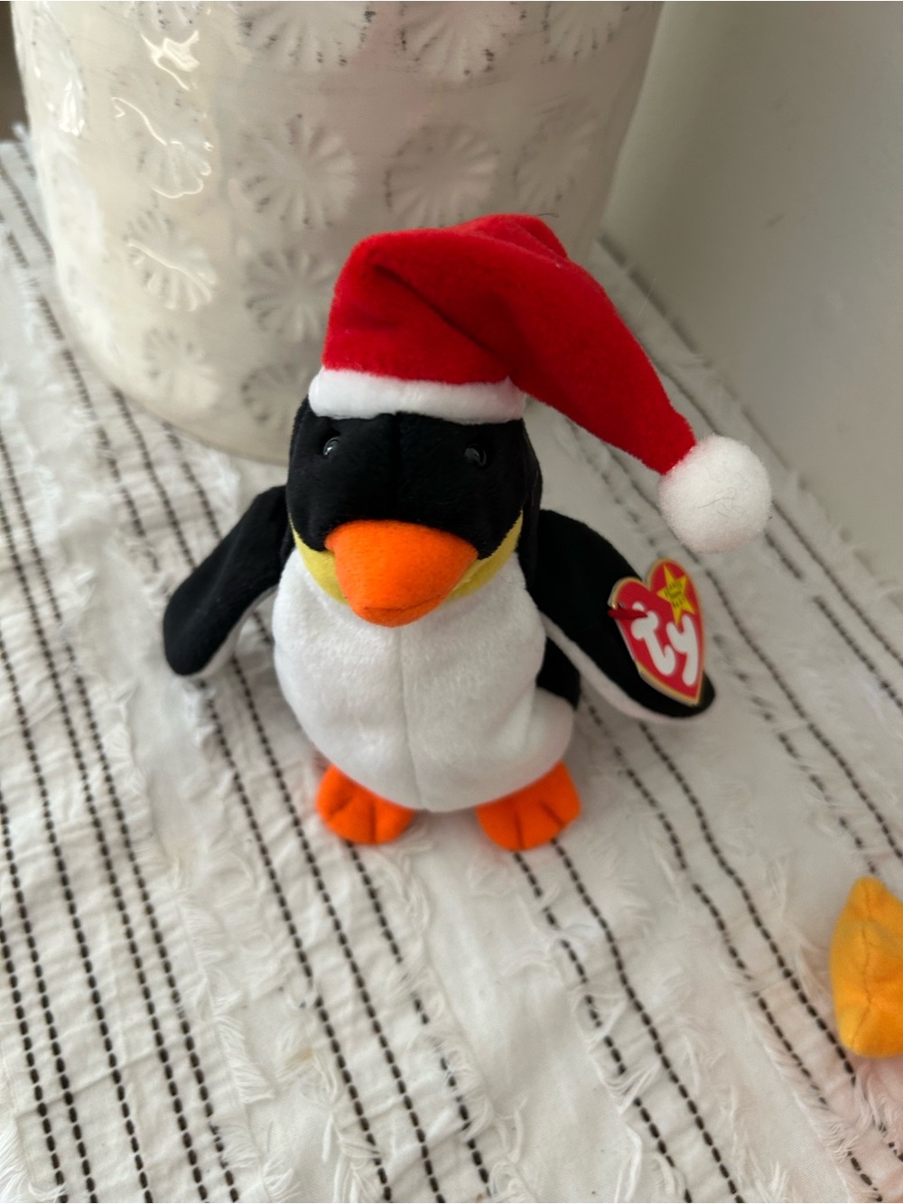 Vintage 1998 Ty Beanie Baby Zero Holiday Penguin Plush